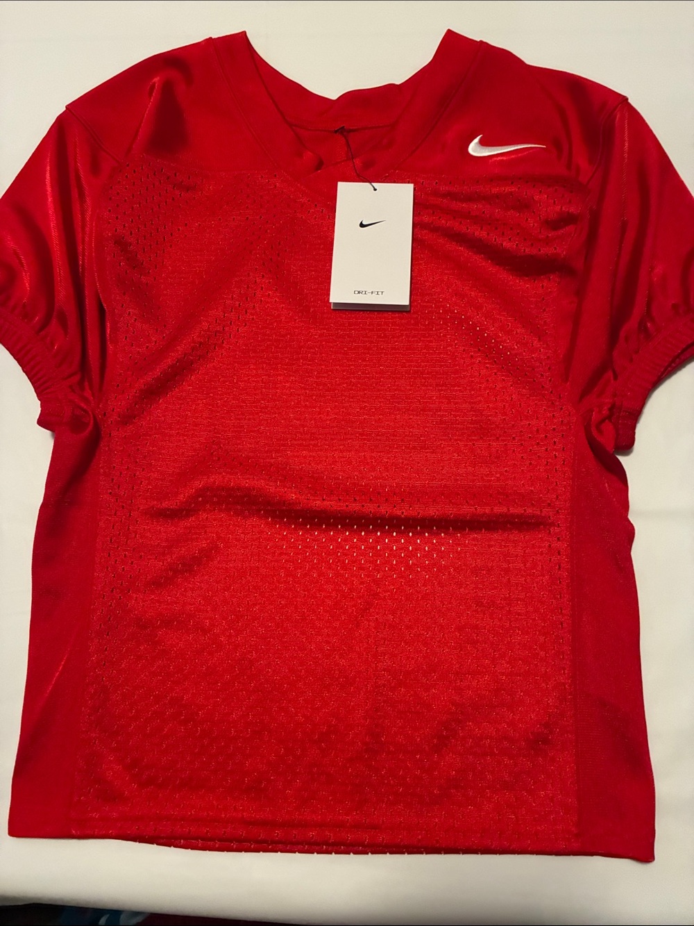 Nike Red Kids Short Sleeve Dri-FIT Jersey - Picture 1 of 5